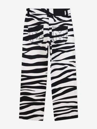 Marc Jacobs Girls Zebra Print Trousers In Black