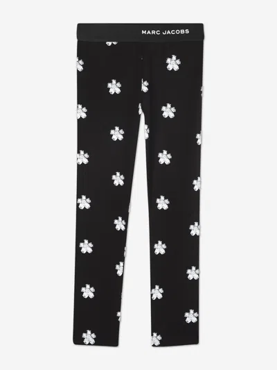 Marc Jacobs Girls Daisy Print Leggings In Black