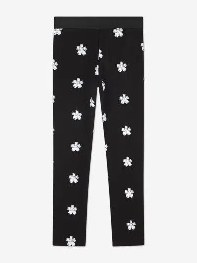 Marc Jacobs Girls Daisy Print Leggings In Black