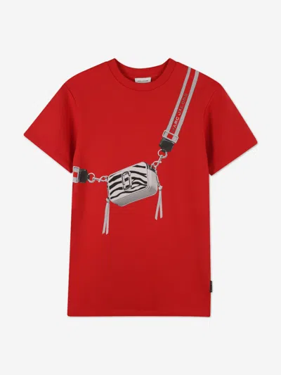 Marc Jacobs Girls Snapshot Bag Print Dress In Red