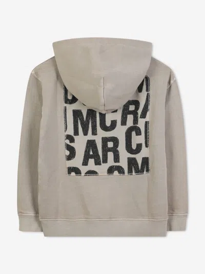 Marc Jacobs Boys Logo Zip Up Top In Gray
