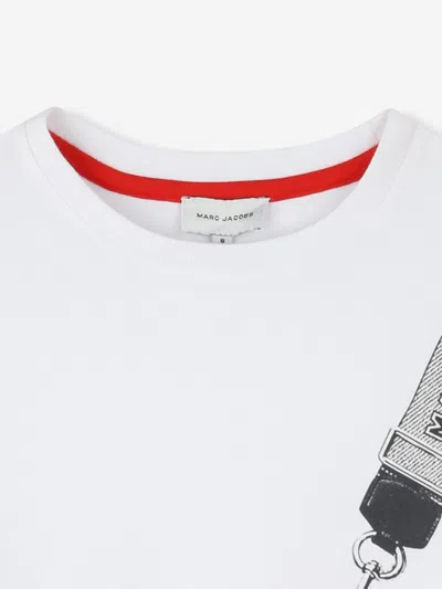 Marc Jacobs Girls Long Sleeve Bag Print T-shirt In White