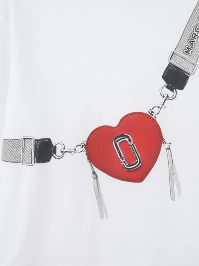 Marc Jacobs Girls Long Sleeve Bag Print T-shirt In White