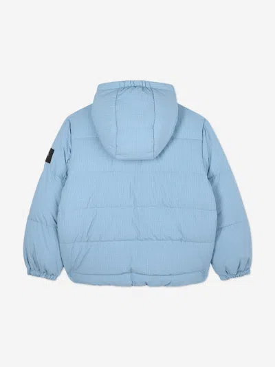 Marc Jacobs Boys Reversible Puffer Jacket In Blue