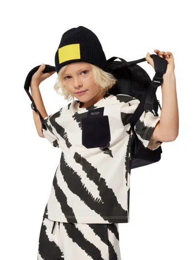 Marc Jacobs Boys Zebra Print T-shirt In White
