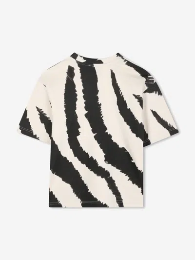 Marc Jacobs Boys Zebra Print T-shirt In White