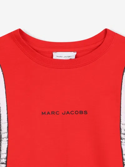 Marc Jacobs Boys Long Sleeve Backpack Print T-shirt In Red