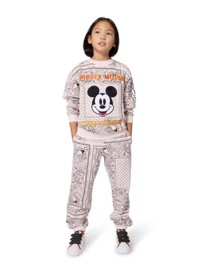 Marc Jacobs Girls Disney's Mickey Mouse Bandana Joggers In Pink