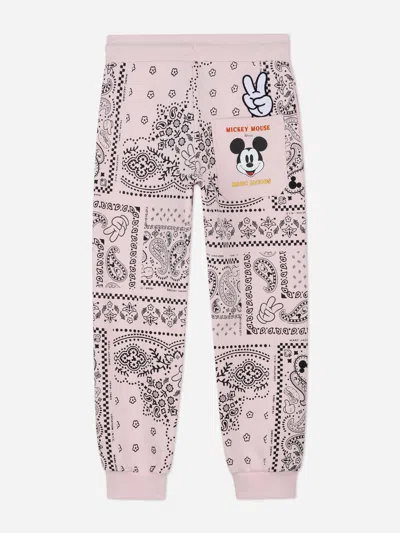 Marc Jacobs Girls Disney's Mickey Mouse Bandana Joggers In Pink