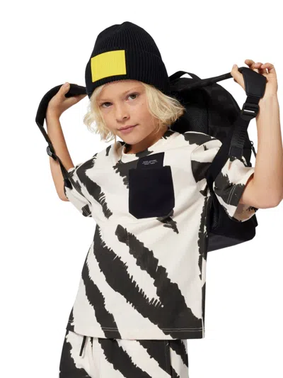 Marc Jacobs Boys Logo Knitted Beanie Hat In Black