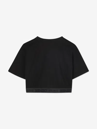 Kenzo Girls T-shirt And Pants Set In Black