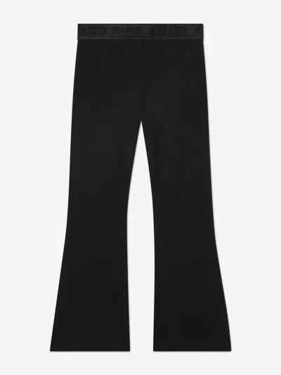 Kenzo Girls T-shirt And Pants Set In Black