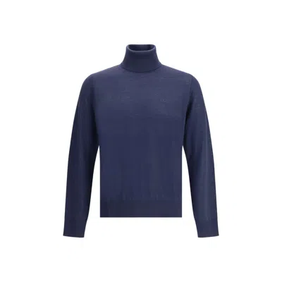 Dsquared2 Virgin Wool Turtleneck Sweater In Blue