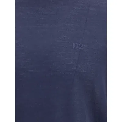 Dsquared2 Virgin Wool Turtleneck Sweater In Blue