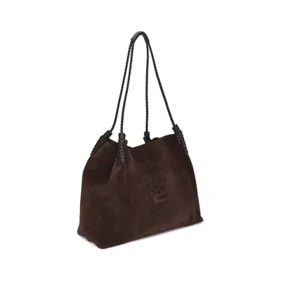 Etro Brown Calf Leather Bos Taurus Shoulder Women's Bag In Brown