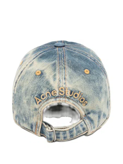 Acne Studios Blue Denim Classic Baseball Hat In Blue