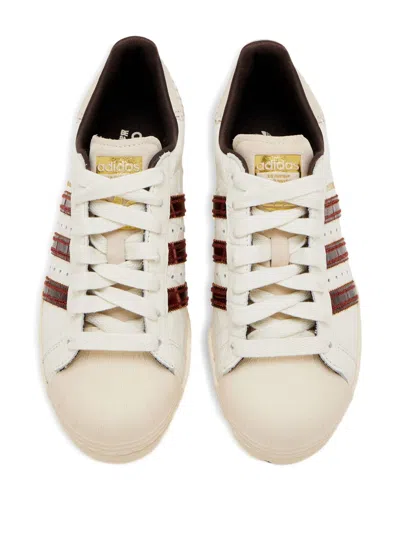 Adidas Originals X Wales Bonner Superstar Croc-embossed Leather Sneakers In White