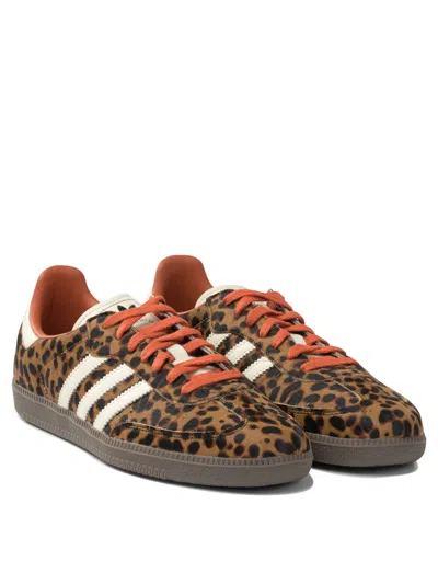 Adidas Originals Celine Low Lace-up Sneakers With Triomphe In Animal Print
