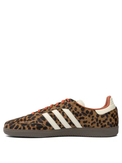 Adidas Originals Celine Low Lace-up Sneakers With Triomphe In Animal Print