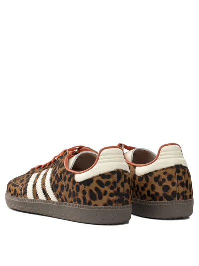 Adidas Originals Celine Low Lace-up Sneakers With Triomphe In Animal Print