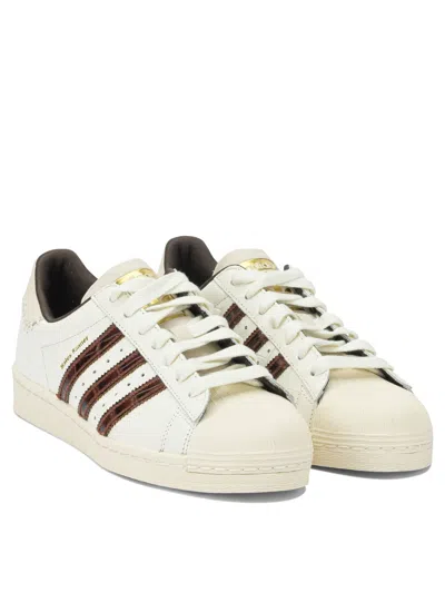 Adidas Originals Adidas X Wales Bonner Adidas X Wales Bonner Superstar Croc Leather Sneakers In White