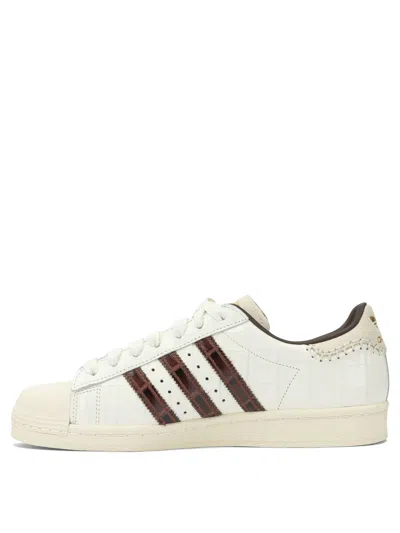 Adidas Originals Adidas X Wales Bonner Adidas X Wales Bonner Superstar Croc Leather Sneakers In White