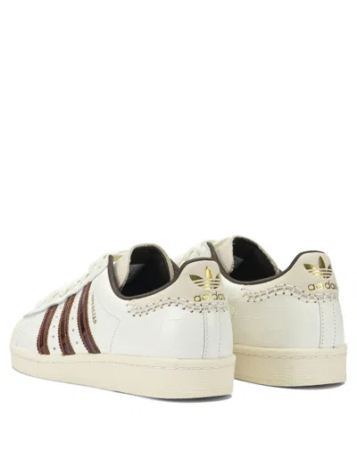 Adidas Originals Adidas X Wales Bonner Adidas X Wales Bonner Superstar Croc Leather Sneakers In White