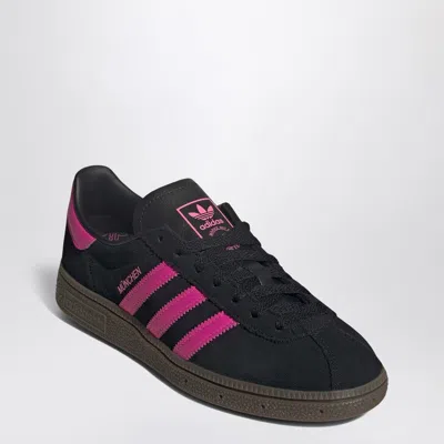 Adidas Originals Sneaker München In Black/fuchsia Suede In Animal Print