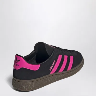 Adidas Originals Sneaker München In Black/fuchsia Suede In Animal Print