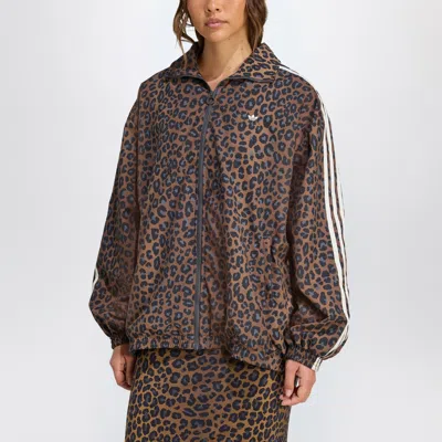 Adidas Originals Sweatshirt Leopard Firebird Oversized In Animal Print