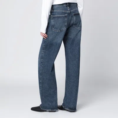 Agolde Arc Washed Straight-leg Jeans In Blue