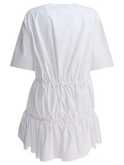 Alaïa Cotton Poplin Dress In White
