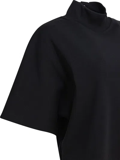 Alaïa T Shirt With High Neck In Black