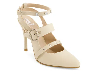 Andrea Women's Ankle Strap Stilettos 52184 In Neutral
