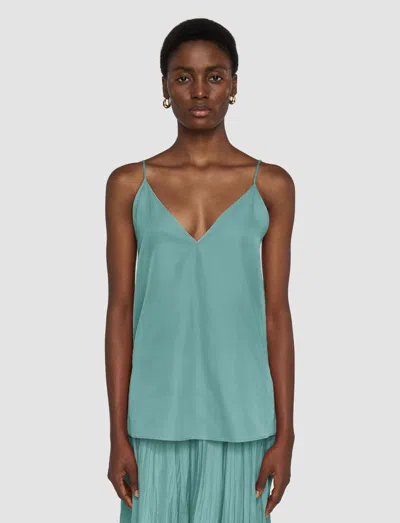 Joseph Aragon Soft Cotton Silk Top In Blue