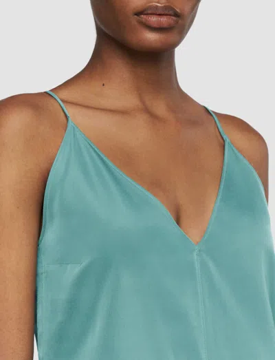 Joseph Aragon Soft Cotton Silk Top In Blue