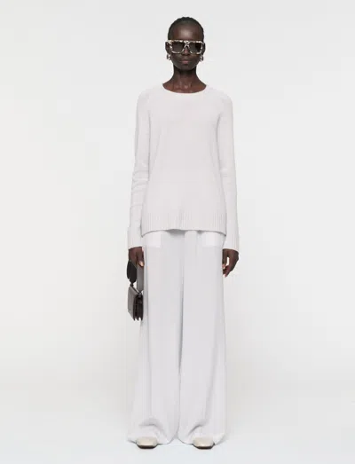 Joseph Open Cashmere Round Neck Jumper In Pink