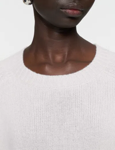 Joseph Open Cashmere Round Neck Jumper In Pink