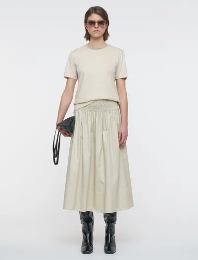 Joseph Cotton Silk Jersey T-shirt In Neutral