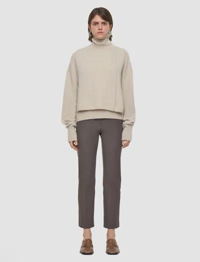 Joseph Brushed Cashmere Bib In Neutral