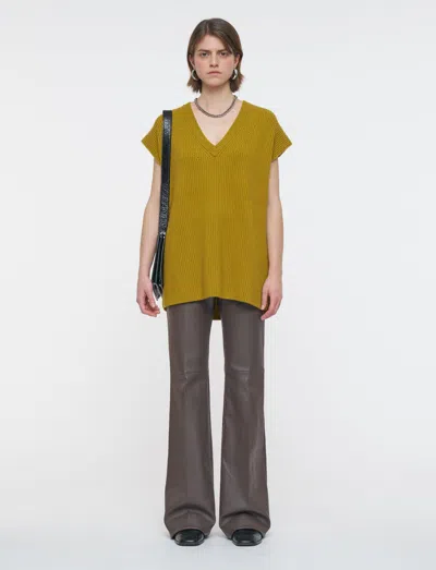 Joseph Light Cardigan Stitch Vest In Gray