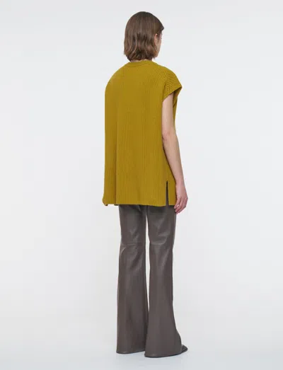 Joseph Light Cardigan Stitch Vest In Gray