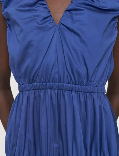 Joseph Sembat Cotton Sateen Dress In Blue