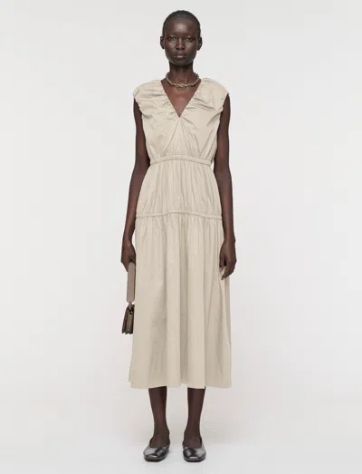 Joseph Sembat Cotton Sateen Dress In Neutral