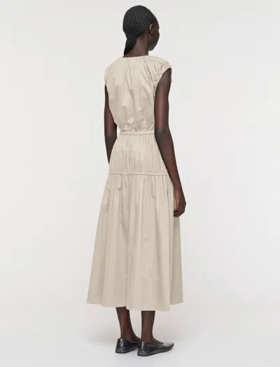 Joseph Sembat Cotton Sateen Dress In Neutral