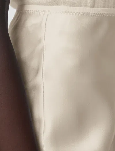 Joseph Isaak Long Silk Satin Skirt In Neutral