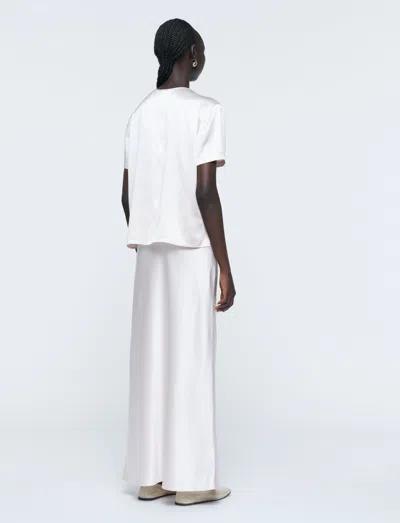 Joseph Gala Silk Satin Blouse In White