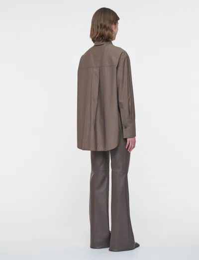 Joseph Herold Light Wool Tailoring Shirt In Brown