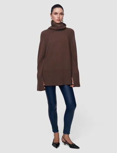 Joseph Loftus Pure Cashmere High Neck Jumper In Brown