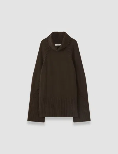 Joseph Loftus Pure Cashmere High Neck Jumper In Brown